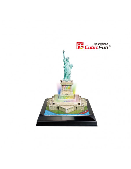 PUZZLE 3D LED STATUIA LIBERTATII 37 PIESE,CUL505h