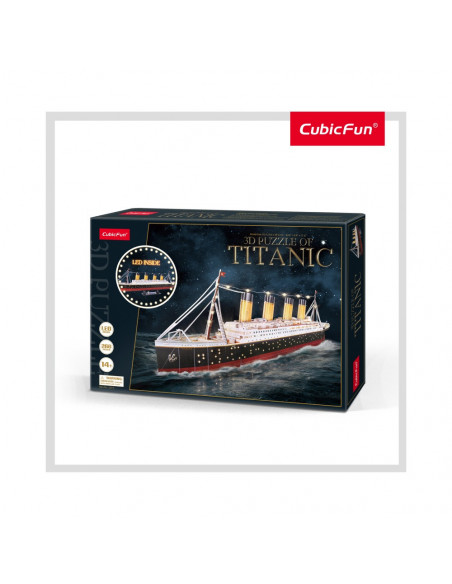 PUZZLE 3D LED TITANIC 266 PIESE,CUL521h