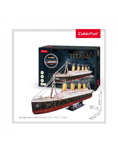 PUZZLE 3D LED TITANIC 266 PIESE,CUL521h
