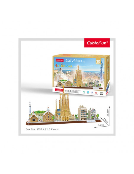 PUZZLE 3D BARCELONA 186 PIESE,CUMC256h