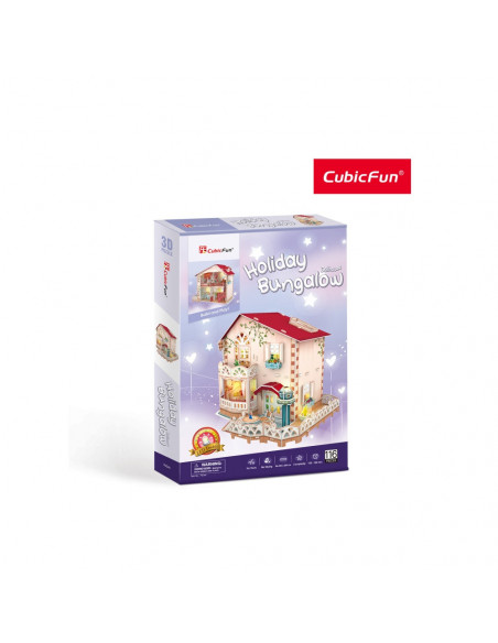 PUZZLE 3D LED CASA DE VACANTA 116 PIESE,CUP634h