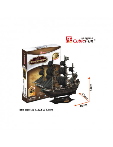 PUZZLE 3D NAVA QUEEN ANNE 155 PIESE,CUT4005h