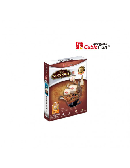 PUZZLE 3D NAVA SANTA MARIA 113 PIESE,CUT4008h