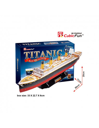 PUZZLE 3D NAVA MARE TITANIC 113 PIESE,CUT4011h