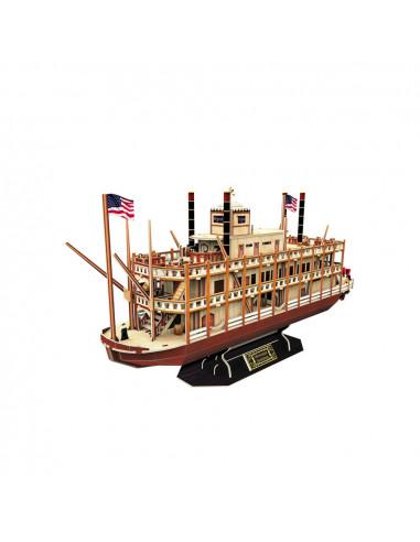 PUZZLE 3D NAVA MISSISSIPPI STEAMBOAT USA 142 PIESE,CUT4026h