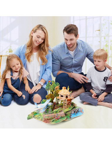PUZZLE 3D+BROSURA-PADURE AMAZONIANA 67 PIESE,CUDS0979h