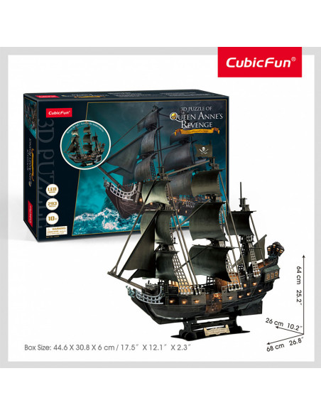 PUZZLE 3D LED NAVA QUEEN ANNE 293 PIESE,CUL522h