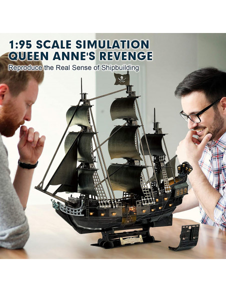 PUZZLE 3D LED NAVA QUEEN ANNE 293 PIESE,CUL522h