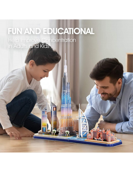 PUZZLE 3D LED DUBAI 182 PIESE,CUL523h