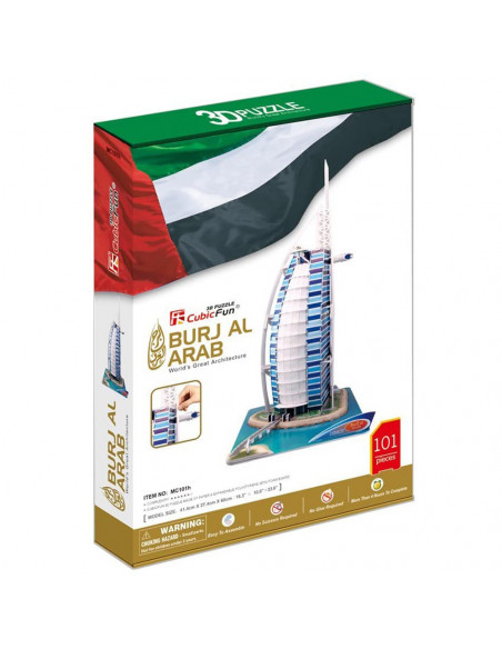 PUZZLE 3D BURJ AL ARAB (NIVEL COMPLEX 101 PIESE),CUMC101h