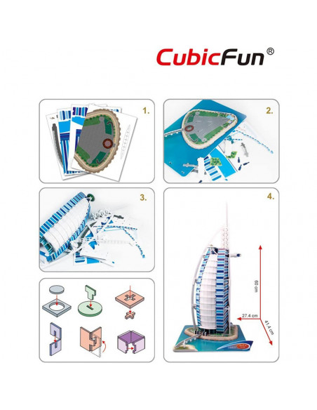 PUZZLE 3D BURJ AL ARAB (NIVEL COMPLEX 101 PIESE),CUMC101h