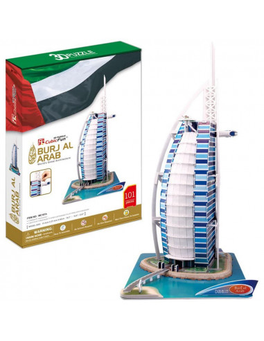 PUZZLE 3D BURJ AL ARAB (NIVEL COMPLEX 101 PIESE),CUMC101h