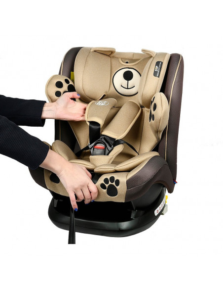 Scaun auto Mos Martin BUF BOOF cu ISOFIX Coffee 137 grade