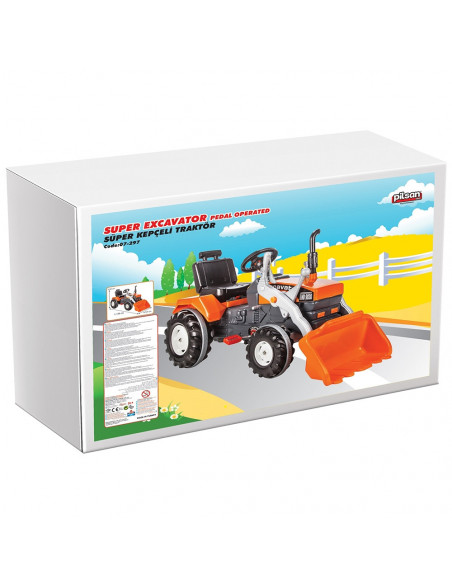 Tractor cu pedale Pilsan Super Excavator 07-297 orange,PL-07-297