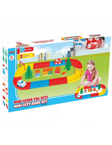 Pista de masini Pilsan Mini City cu 2 masinute,PL-07-685
