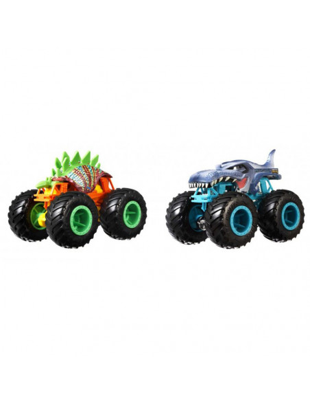 Set Hot Wheels by Mattel Monster Trucks Motosaurus vs Mega