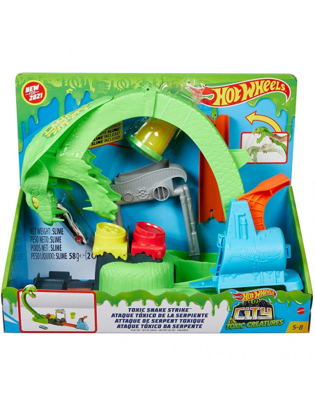 Pista de masini Hot Wheels by Mattel City Toxic Snake Strike cu