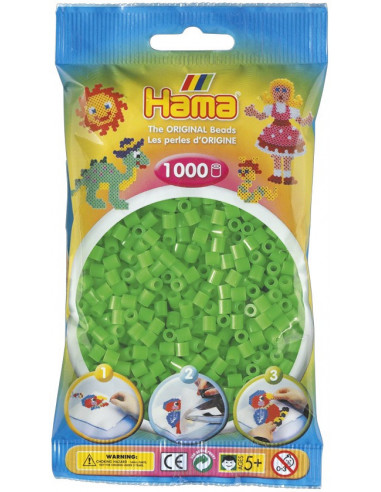 Margele de calcat HAMA MIDI Verde Fluorescent,Ha207-42