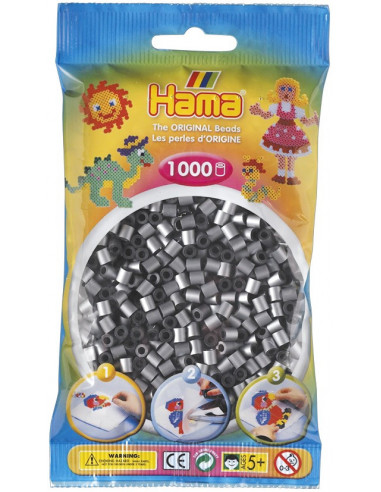 Margele de calcat HAMA MIDI argintii 1000 bucati,Ha207-62