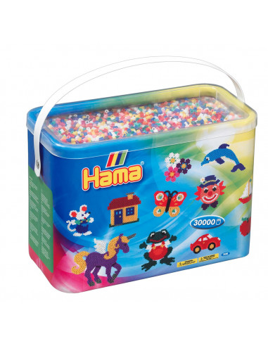 Margele de calcat HAMA MIDI mix de 10 culori,Ha208-00