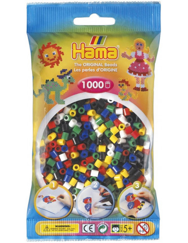 Margele de calcat HAMA MIDI mix 6 culori de baza,Ha207-66