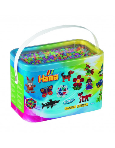 Margele de calcat HAMA MIDI mix 10 culori pastel,Ha202-50