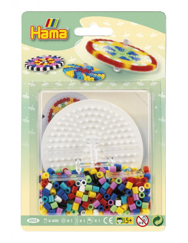 Margele de calcat Hama Midi, TITIREZ, 600 buc margele si 1