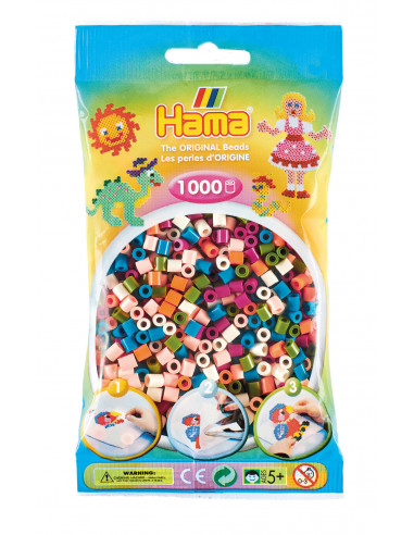 Margele de calcat HAMA MIDI Mix 6 culori de Toamna 1000 buc in