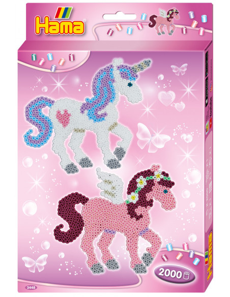 Margele de calcat Hama Midi 2000 in cutie cu agatator, Calutul