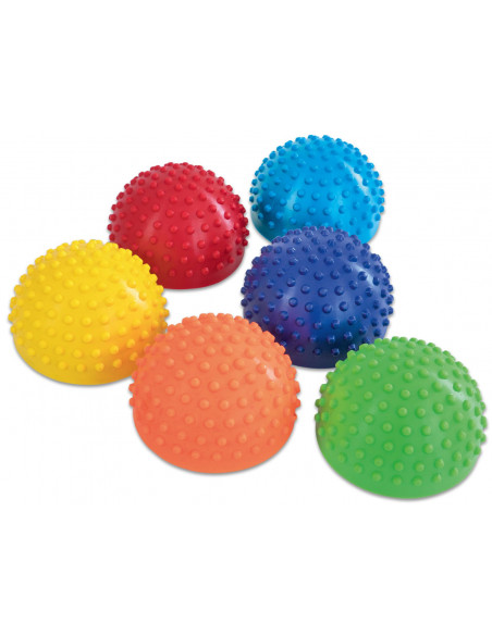 Semisfere de echilibru arici in culorile curcubeului, set de