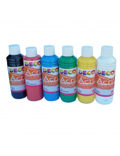 Vopsea acrilica, set de 6 culori de 250 ml,CWR11700/A