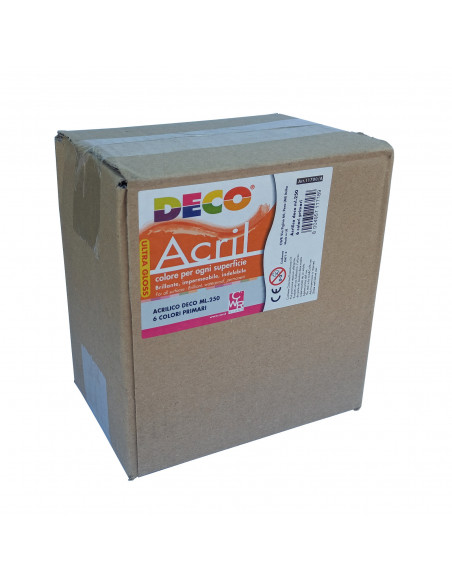 Vopsea acrilica, set de 6 culori de 250 ml,CWR11700/A