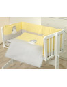 Aparatoare laterala mini-patut 90x40 cm, Pinguin, Gri - Galben