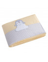Aparatoare laterala mini-patut 90x40 cm, Pinguin, Gri - Galben