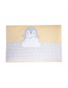 Aparatoare laterala mini-patut 90x40 cm, Pinguin, Gri - Galben