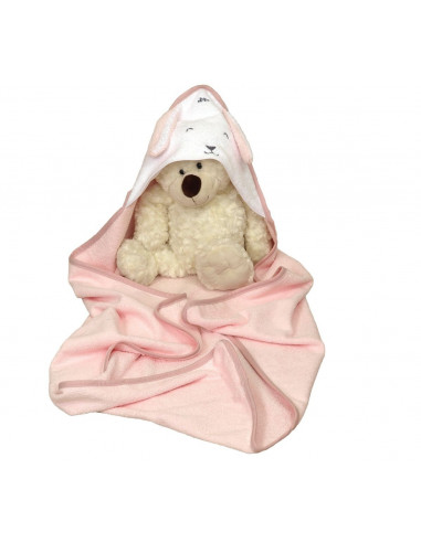 Prosop de baie pentru bebelusi din bumbac, cu gluga, Fluffy