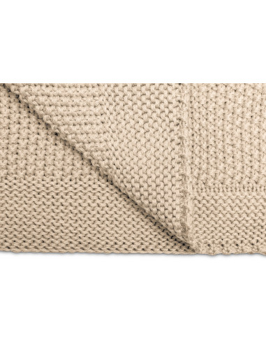 Paturica de bumbac tricotata Sensillo 100x80 cm Bej,SILLO-4320