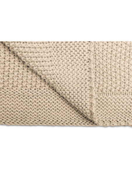 Paturica de bumbac tricotata Sensillo 100x80 cm Bej,SILLO-4320