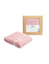 Paturica cu gluga bambus 100% cutie cadou Roz,SILLO-43493