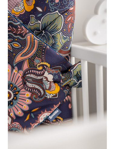 Paturica nou-nascut Sensillo Wafel Wrap Boho Roz 75x75