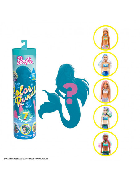 Papusa Barbie Descopera Culoarea Color Reveal Sirenele,MTGTP43