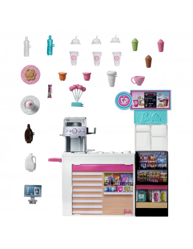 Barbie Set Cafenea Cu 20 De Accesorii,MTGMW03 Barbie Set Cafenea Cu 20 De Accesorii,MTGMW03