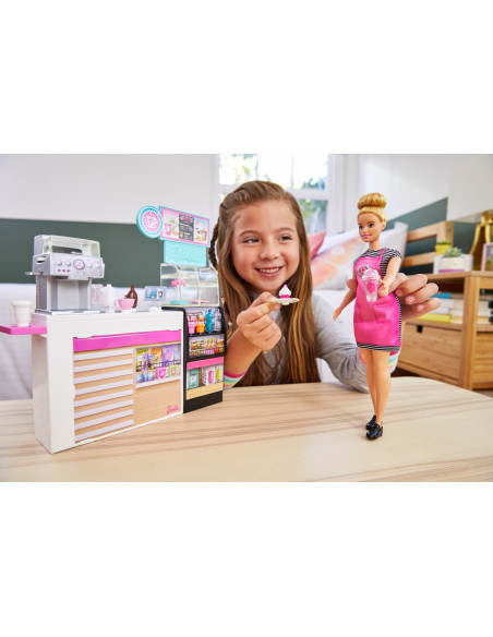 Barbie Set Cafenea Cu 20 De Accesorii,MTGMW03 Barbie Set Cafenea Cu 20 De Accesorii,MTGMW03