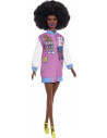 Papusa Barbie Fashionista Cu Parul Afro Si Jacheta