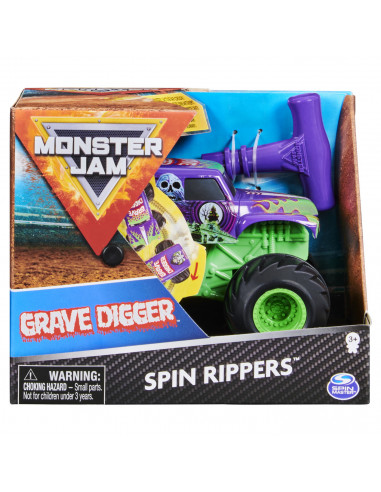Monster Jam Grave Digger Seria Spin Rippers Scara 1 La