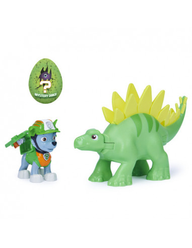 Patrula Catelusilor Set Figurina Catelus Rocky Si Dinozaur