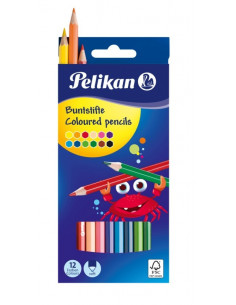 Creioane Colorate Pelikan Lacuite, Set 12, Varf 30 mm