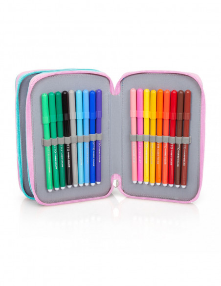 Set scoala Minnie 2 - Ghiozdan, penar echipat, penar