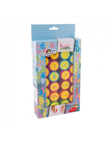 Set 26 stampile decorative S'Cool cu numere si simboluri