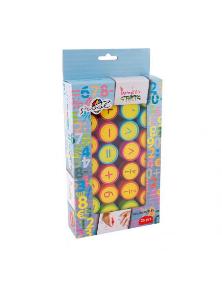 Set 26 stampile decorative S'Cool cu numere si simboluri